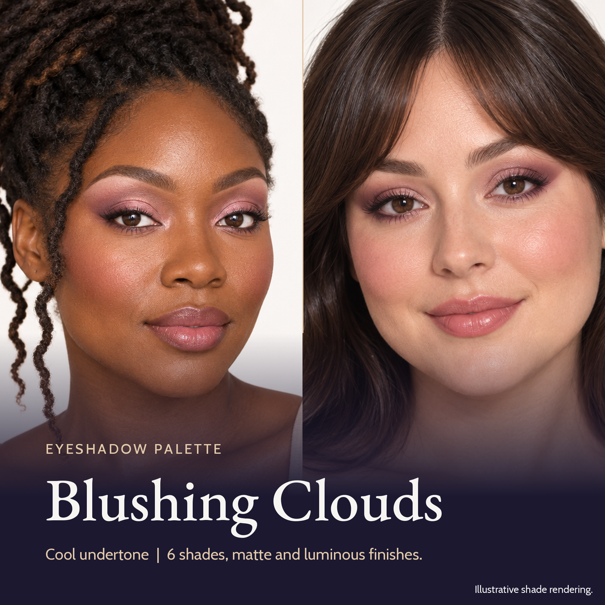 Eyeshadow Palette - Blushing Clouds (Mirrored Compact) by True Colour Beauty