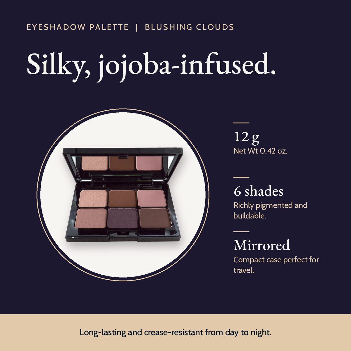 Eyeshadow Palette - Blushing Clouds (Mirrored Compact)