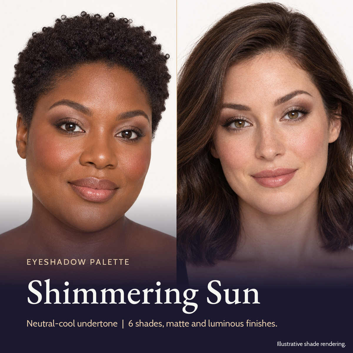 Eyeshadow Palette - Shimmering Sun (Mirrored Compact) by True Colour Beauty