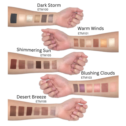 True Colour Beauty eyeshadow palette arm swatch