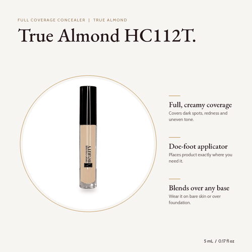 Full Coverage Concealer True Almond HC112T, 5 mL, with key benefits