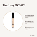 Full Coverage Concealer True Ivory HC101T, 5 mL, with key benefits