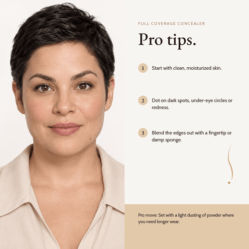 How to apply Full Coverage Concealer, pro tips