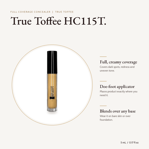 Full Coverage Concealer True Toffee HC115T, 5 mL, with key benefits