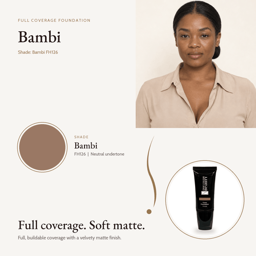 Bambi FH126 shade swatch and tube, neutral undertone