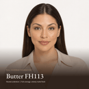 Model wearing Full Coverage Foundation in Butter FH113, neutral undertone
