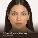 Close-up of a model wearing Full Coverage Foundation in Butter