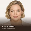 Model wearing Full Coverage Foundation in Cream FH101, cool undertone