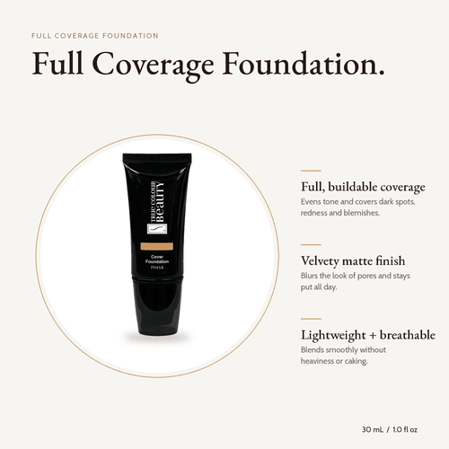 Full Coverage Foundation tube, 30 mL, with key benefits
