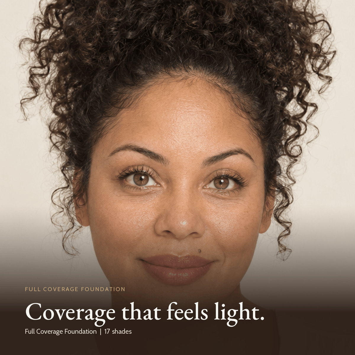 Model wearing Full Coverage Foundation