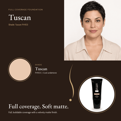 Tuscan FH103 shade swatch and tube, cool undertone