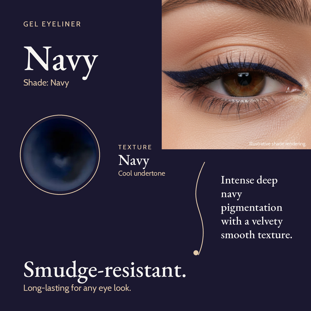 Gel Eyeliner - Navy shade card