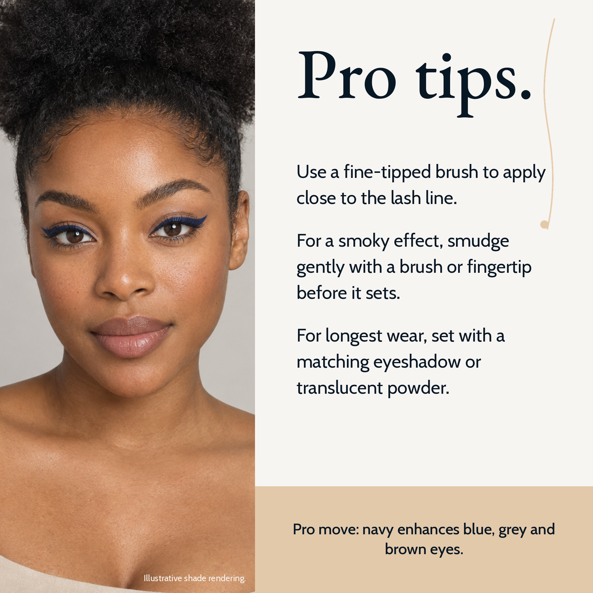 Pro tips for using Gel Eyeliner - Navy