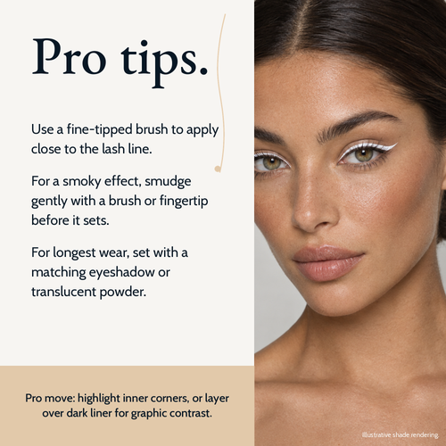 Pro tips for using Gel Eyeliner - White