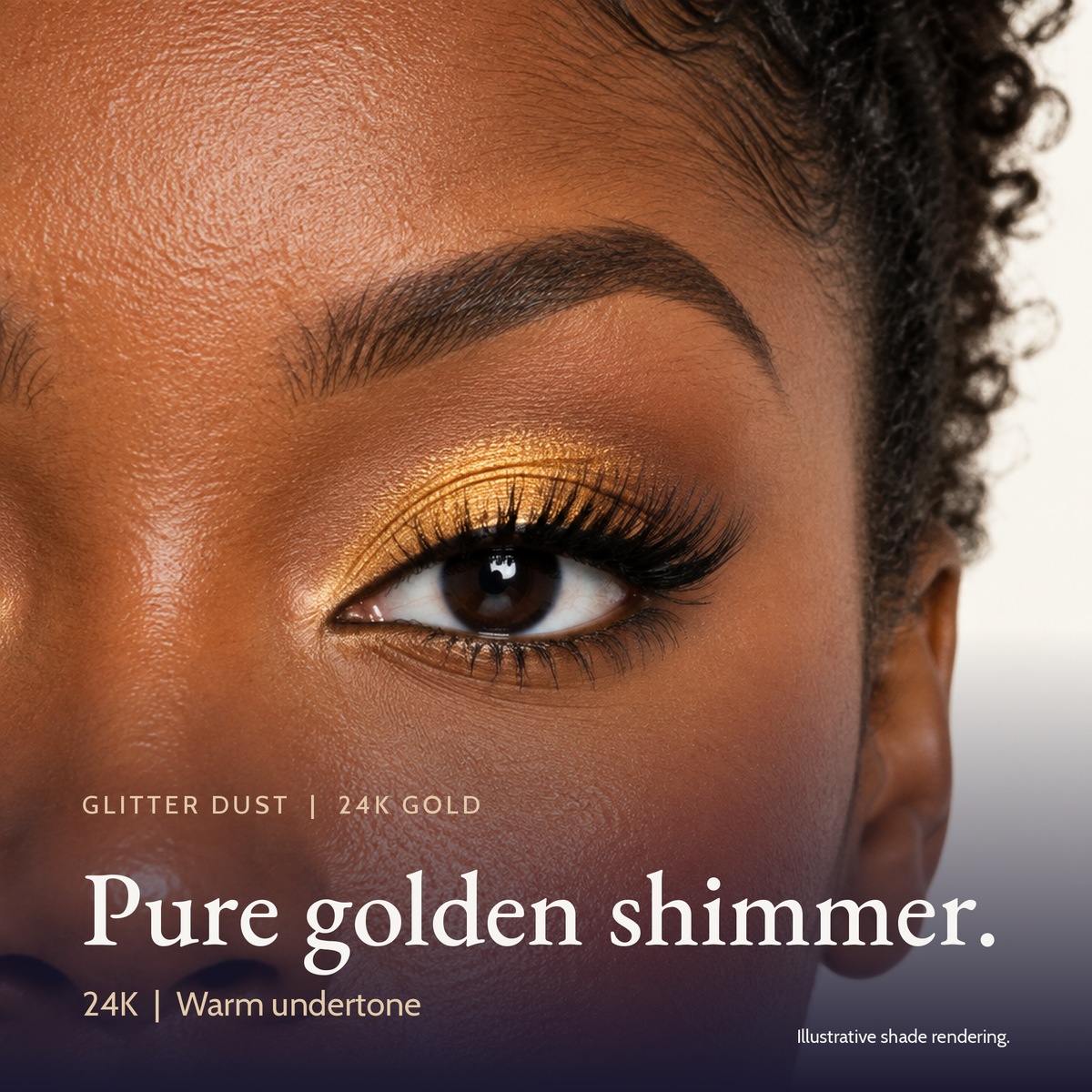 Model wearing Glitter Dust - 24K