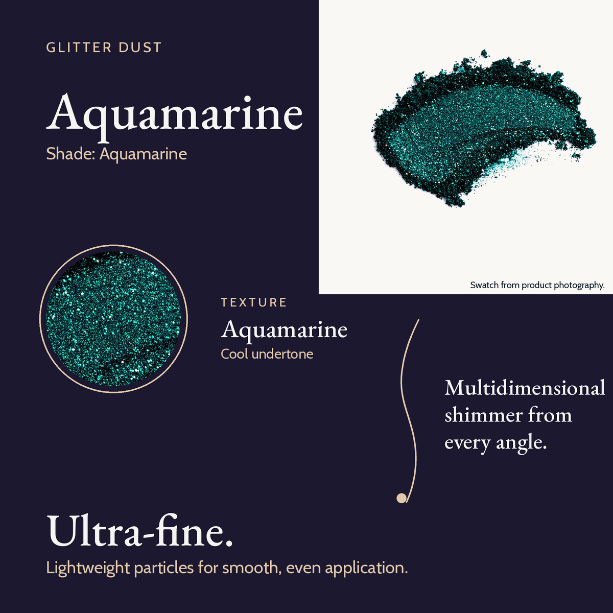 Glitter Dust - Aquamarine shade card