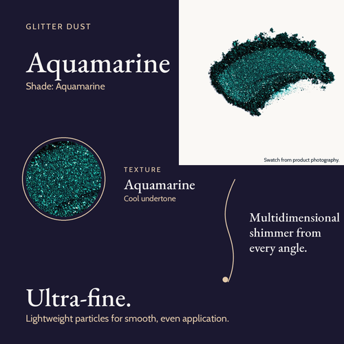 Glitter Dust - Aquamarine shade card