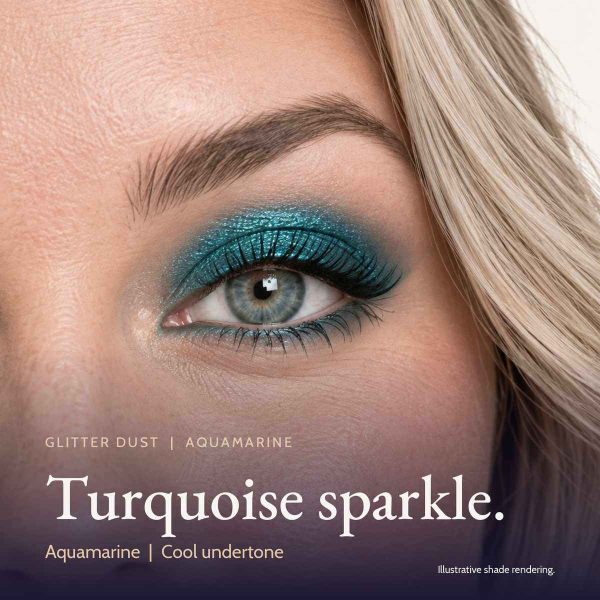 Model wearing Glitter Dust - Aquamarine