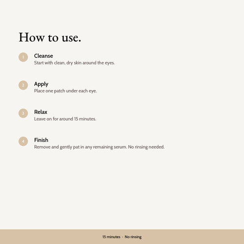 How to use Golden Hour Eye Patches