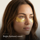 Woman wearing Golden Hour Eye Patches under her eyes