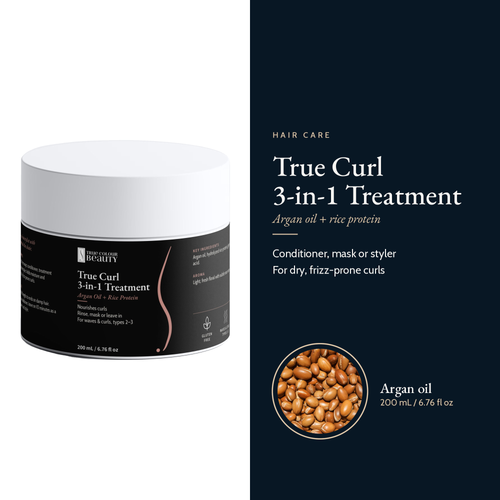 True Curl 3-in-1 Treatment with its key ingredient