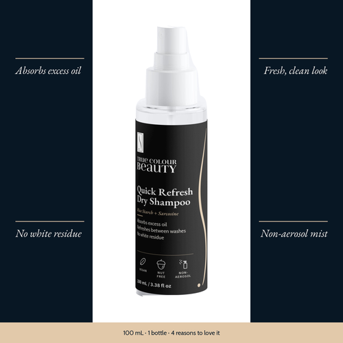Quick Refresh Dry Shampoo Spray with four benefits
