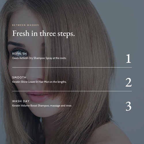 Hair routine with Quick Refresh Dry Shampoo Spray