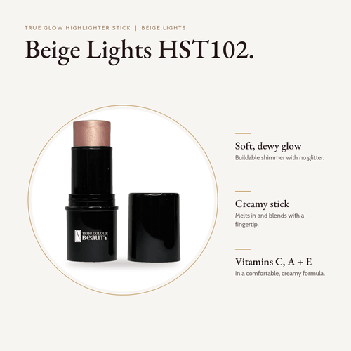 Highlighter Stick Beige Lights stick with key benefits