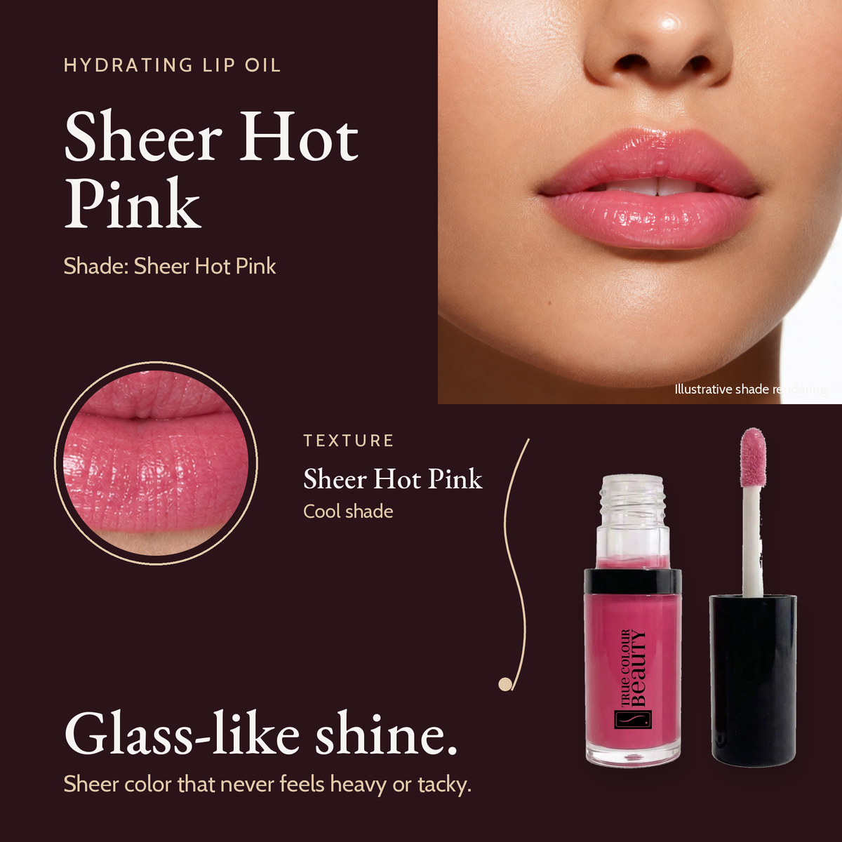 Hydrating Lip Oil | Sheer Hot Pink