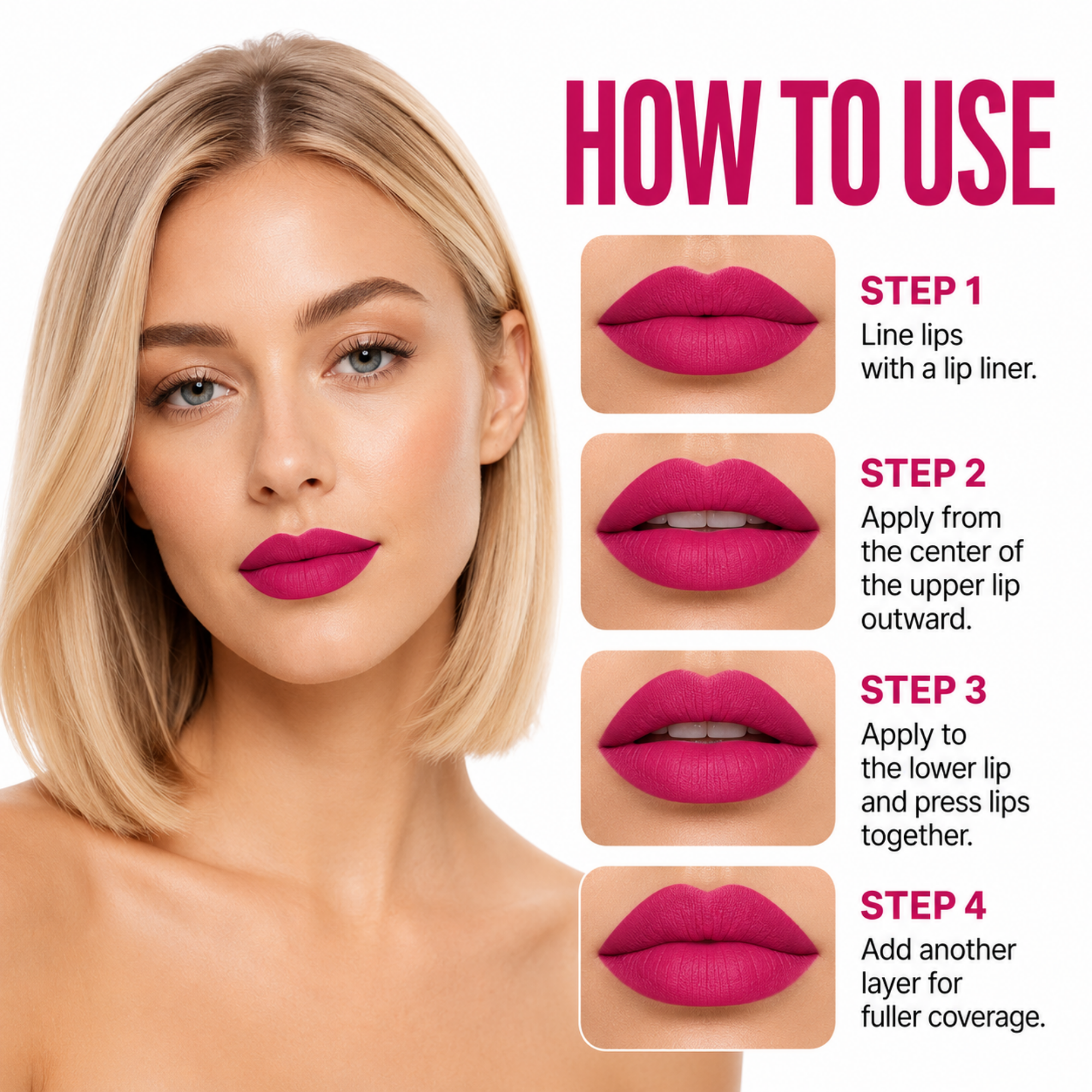 Matte Lipstick - Fuchsia Fever