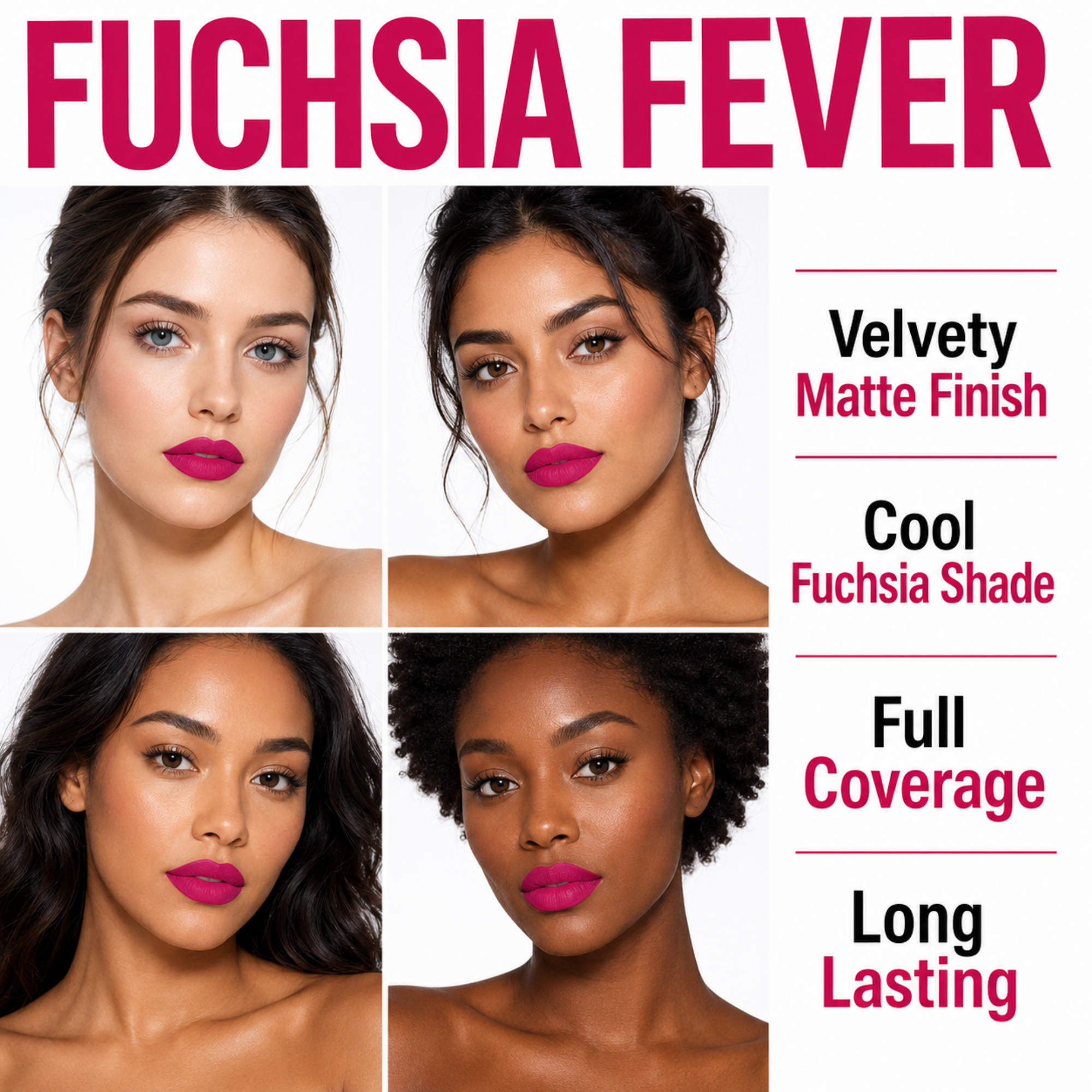 Matte Lipstick - Fuchsia Fever
