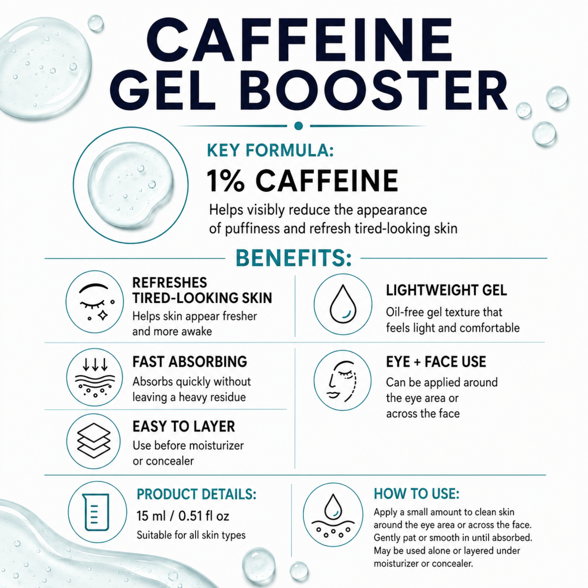 Caffeine Gel Booster | True Colour Beauty