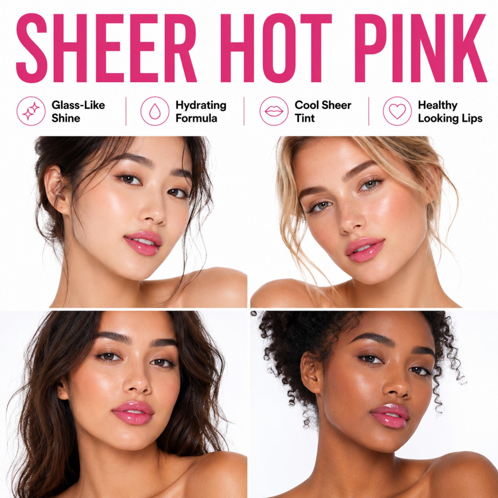 Hydrating Lip Oil | Sheer Hot Pink