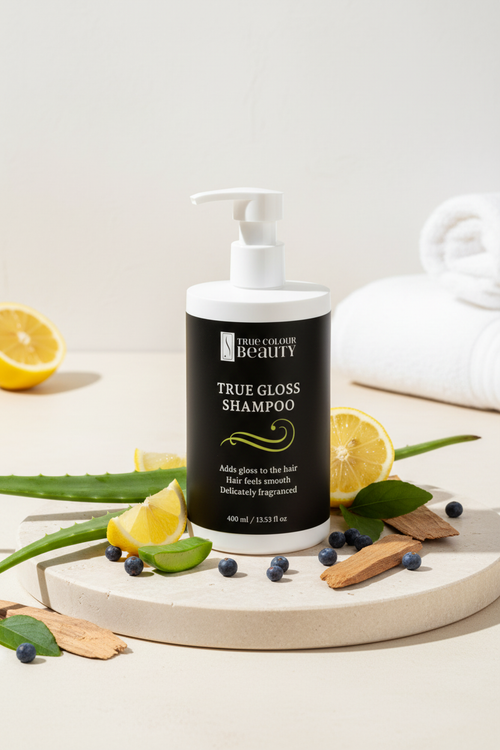 Ingredient shot with aloe, lemon, patchouli, juniper, and cedar