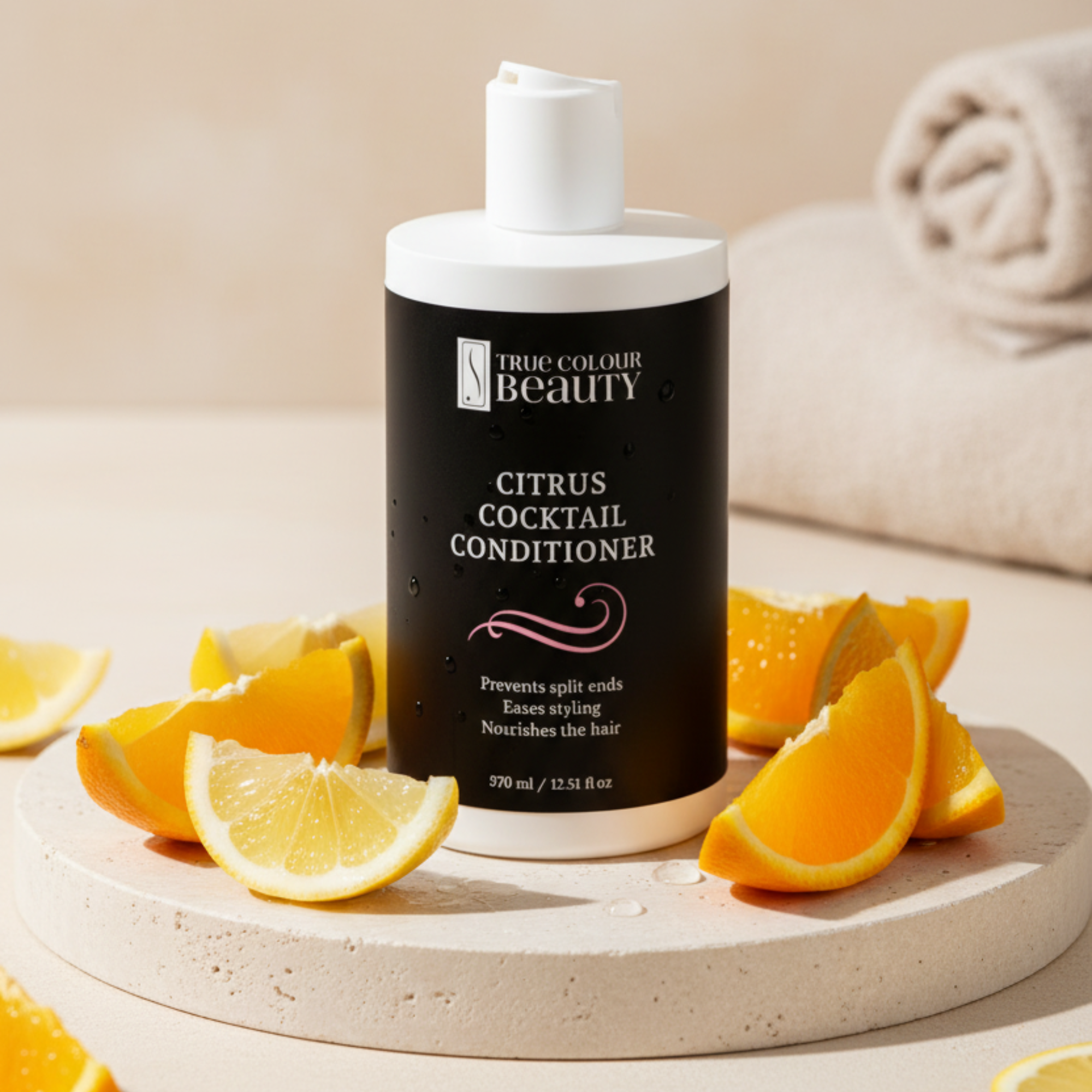 Ingredient shot with lemon and orange