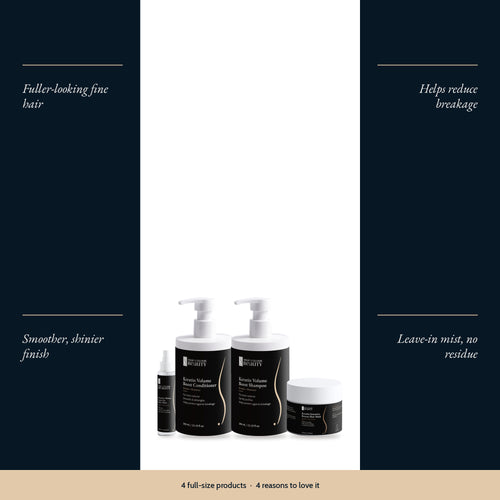 Keratin Rescue & Shine Set with four benefits