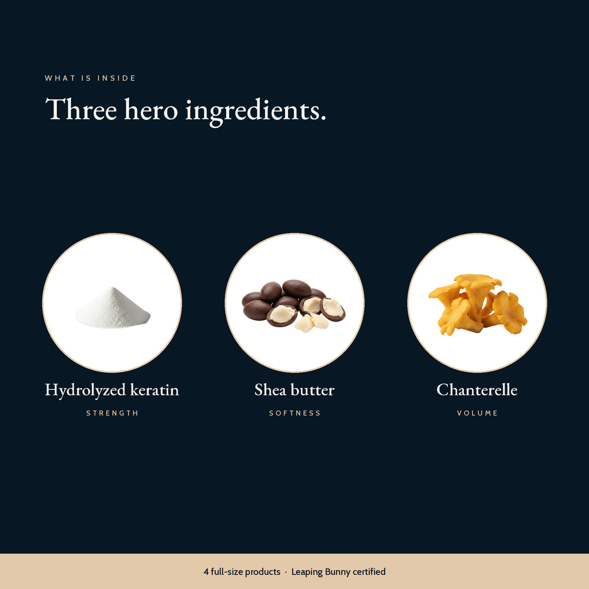 Key ingredients in the Keratin Rescue & Shine Set