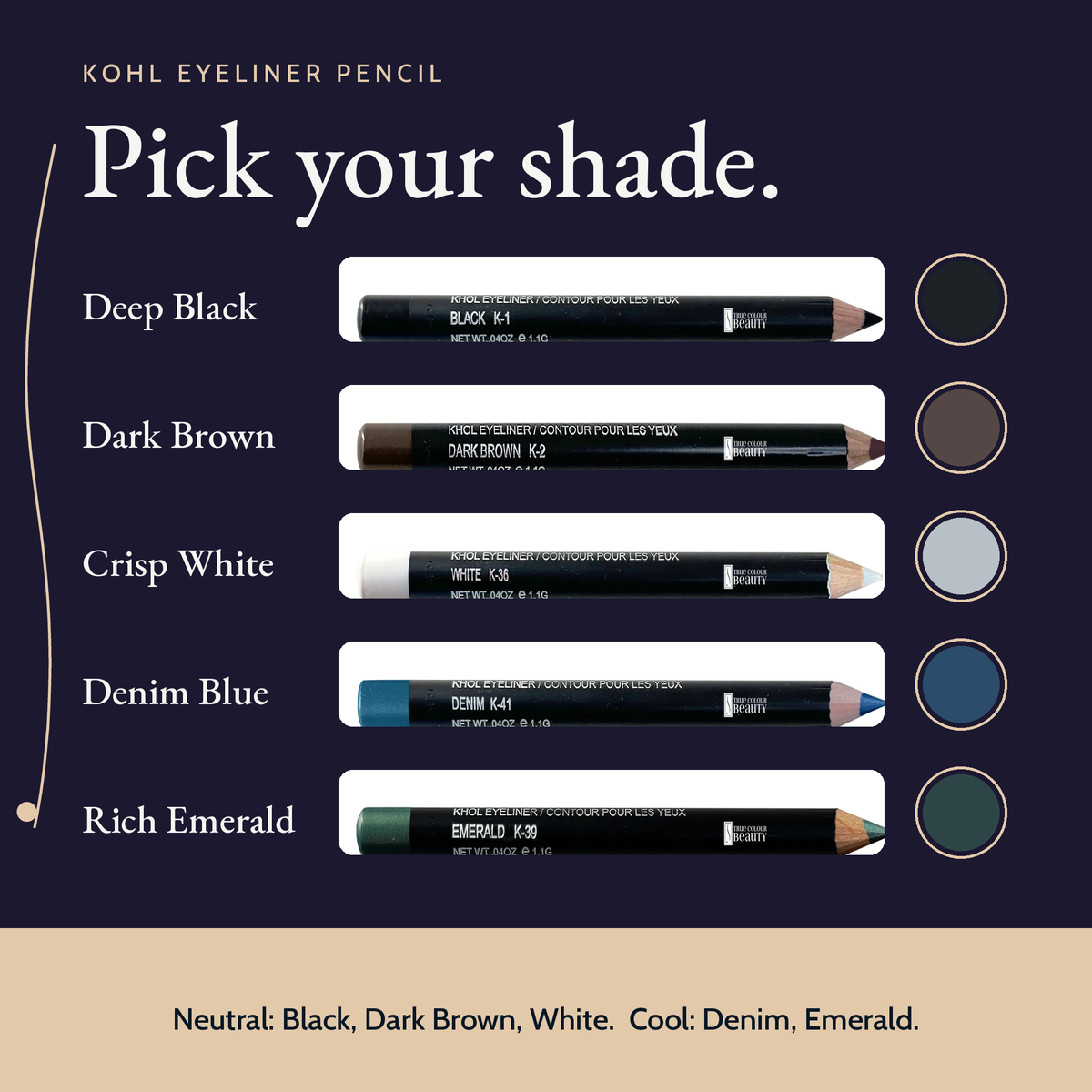 Kohl Eyeliner Pencil | 5 Bold Shades