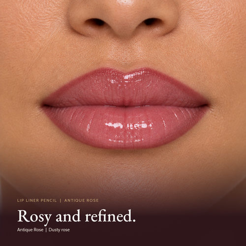 Model wearing Lip Liner Pencil - Antique Rose