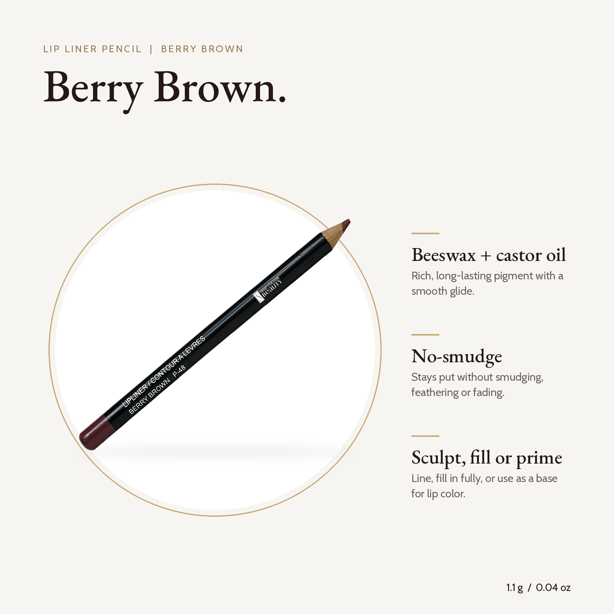Lip Liner Pencil - Berry Brown product details and size