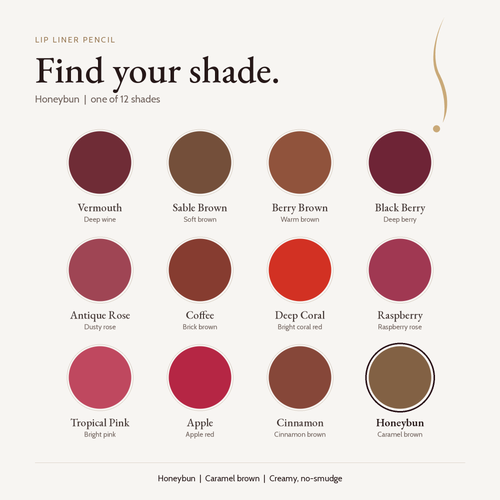 Lip Liner Pencil - Honeybun shade card