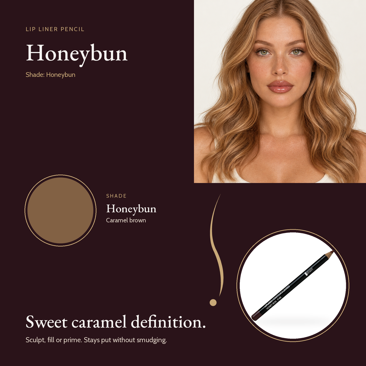 Lip Liner Pencil - Honeybun shade card
