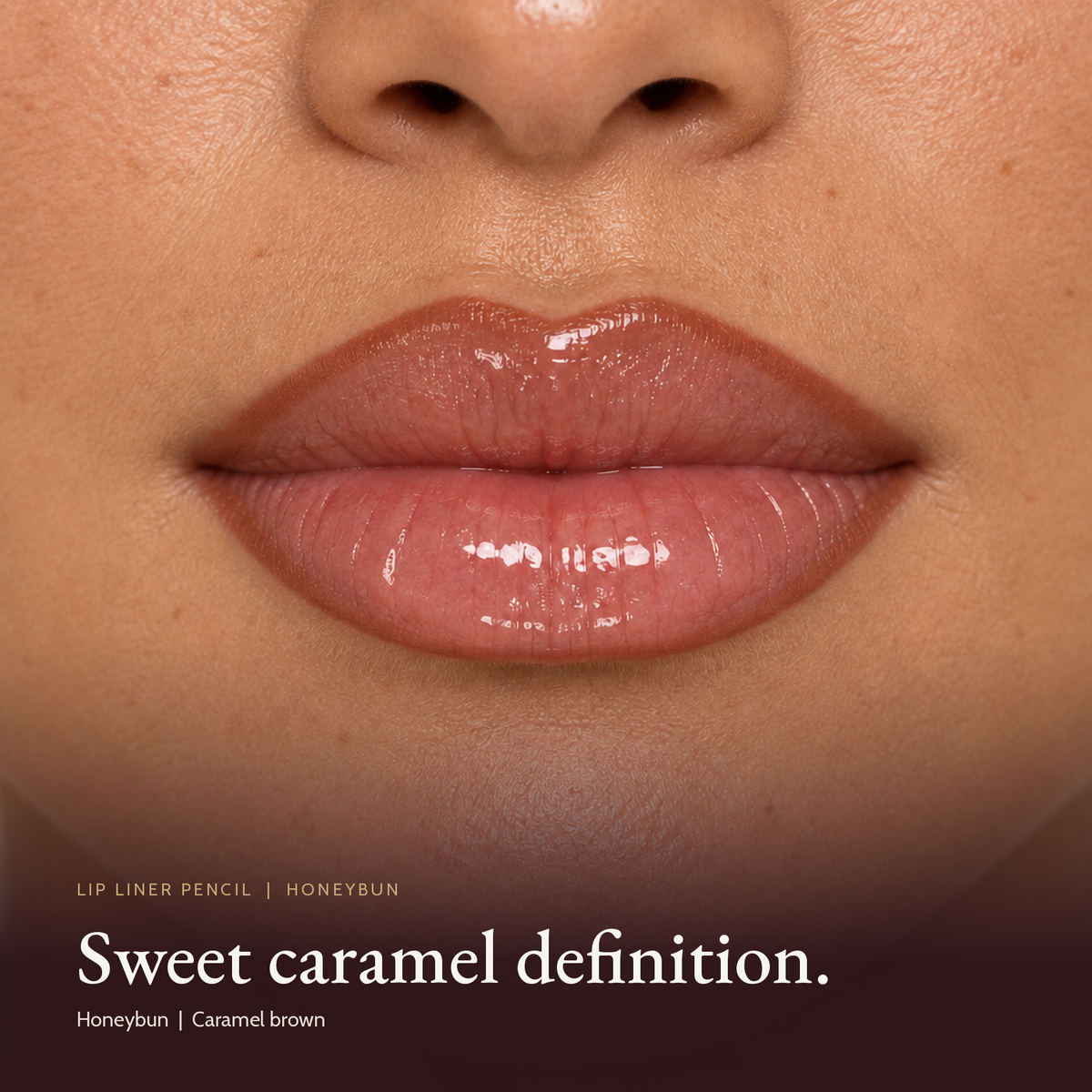 Model wearing Lip Liner Pencil - Honeybun