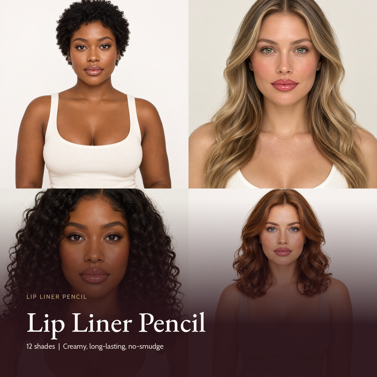 Lip Liner Pencil - 12 Shades | No-Smudge Formula