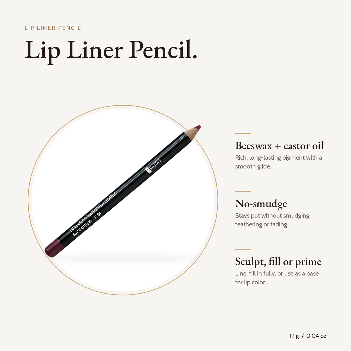 Lip Liner Pencil - 12 Shades, No-Smudge Formula product details and size