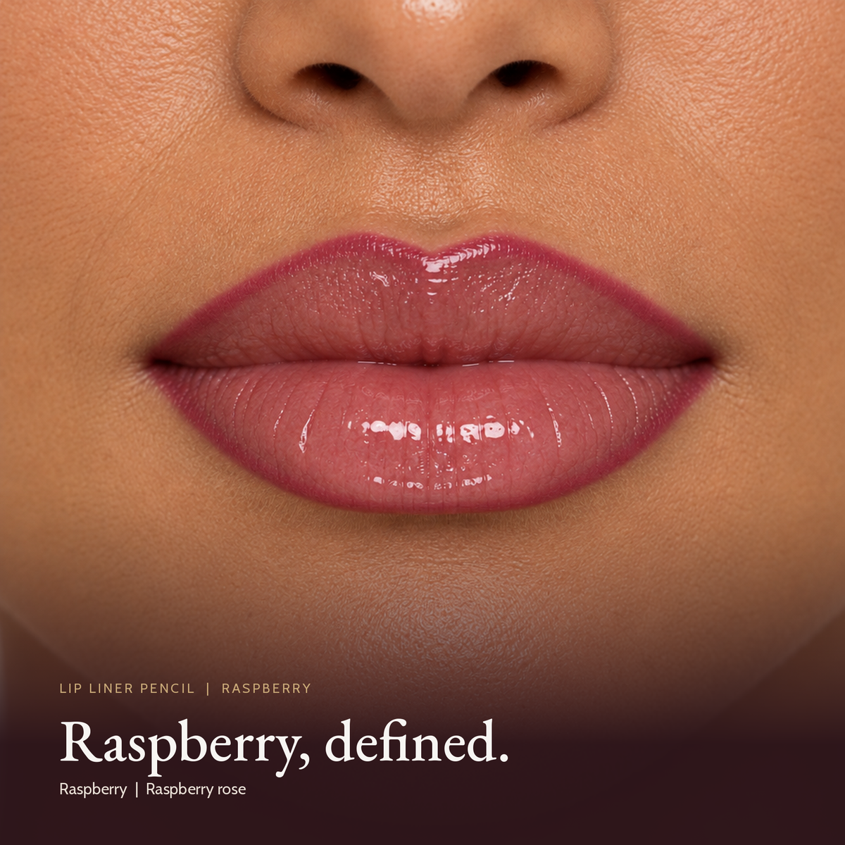 Model wearing Lip Liner Pencil - Raspberry