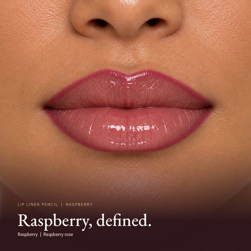 Model wearing Lip Liner Pencil - Raspberry