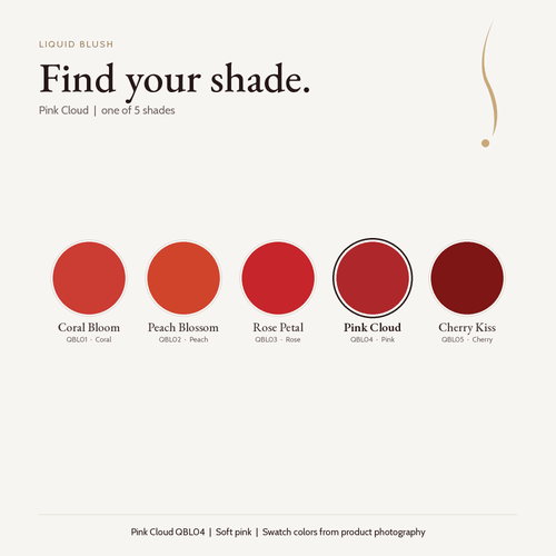 Liquid Blush shade chart with Pink Cloud selected