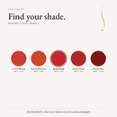 Liquid Blush shade chart with Rose Petal selected