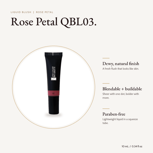 Liquid Blush Rose Petal tube, 10 mL with key benefits